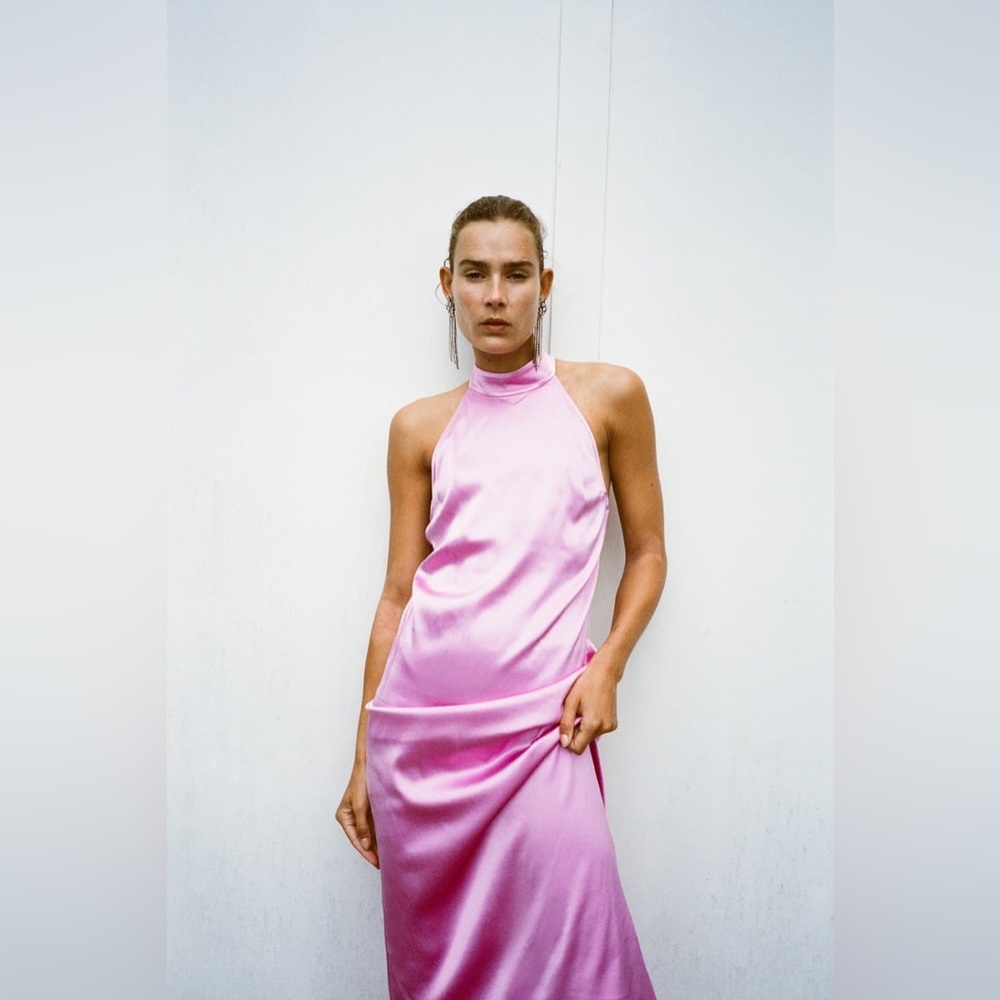 ZARA Satin Maxi Dress (worn once in great condition)